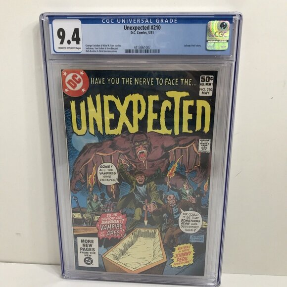 Unexpected 210 DC CGC 9.4 NM High Grade Bronze Age Horror Vampire Cover - Picture 1 of 7